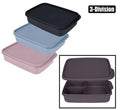 Lunch box soft seal 3-div 1,2l