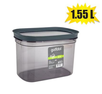 Cannister vinto oval 1.55l smoke color