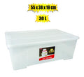 Storage box clear alpha 30l 55x38x19cm