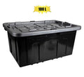Storage box black 100l 85x57x39cm