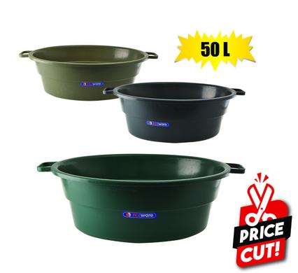 Bath tub pl 50l oval w/handles