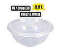 Salad bowl with drop lid 5,5l