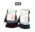 Gloves adult acr knit 5-open finger