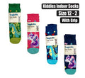 Socks indoor w/grip size 7-10yrs