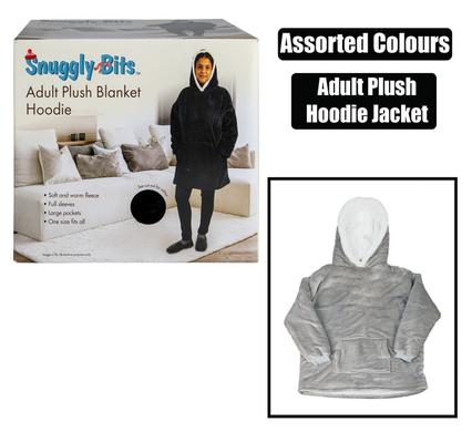 Blanket plush adult hoodie