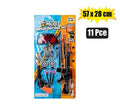 Gun rifle suction dart set 11pc 57x28cm
