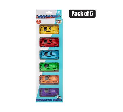Vehicle racer pullback pack of 6