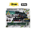Battery operated train set 13pc 29cm