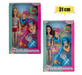 Doll med 31cm bonnie family+pool set