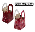 Plush bear in giftbag 9cm love