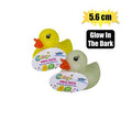 Baby vinyl themed duck 5.6cm, glw-in-dar