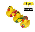 Baby vinyl themed duck 6cm, beach