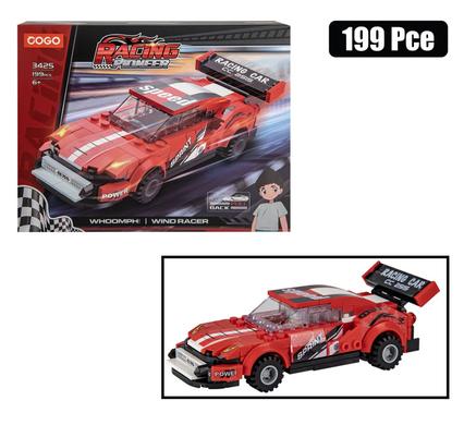 Building blocks cogo racing car 195pcs