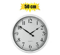 Clock wall qtz pl round distressed 50cm