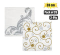 Serviettes 2ply 33cm 20pc fancy pattern