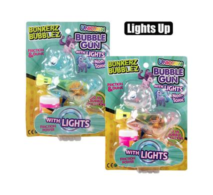 Bubble novelty unicorn gun with light
